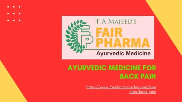 Ayurvedic Medicine For Back Pain