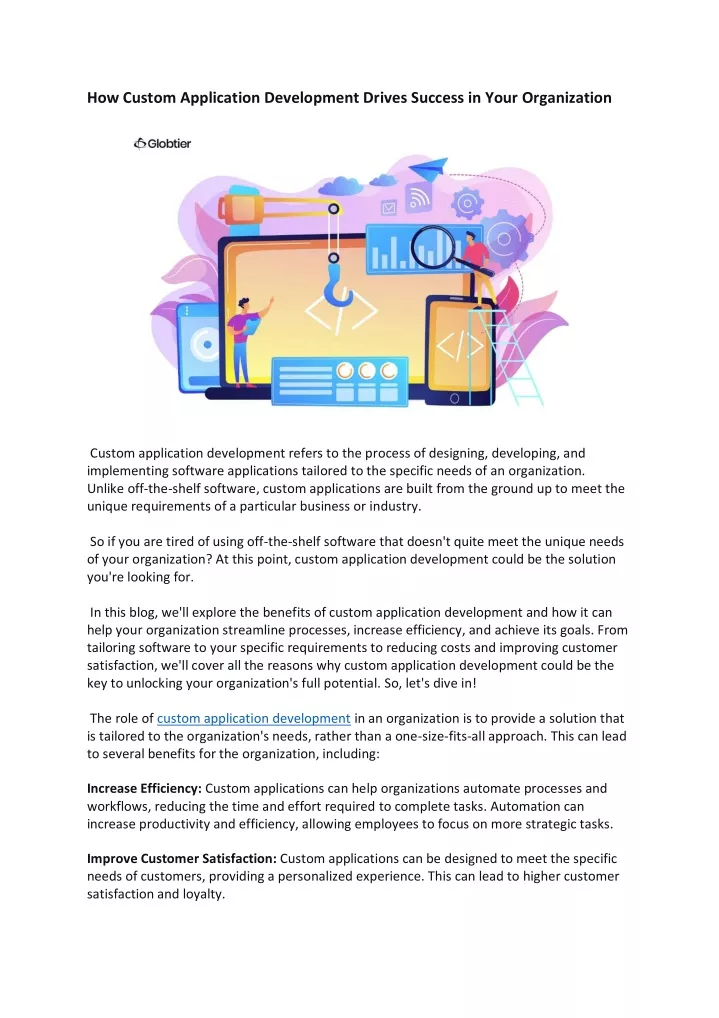 how custom application development drives success