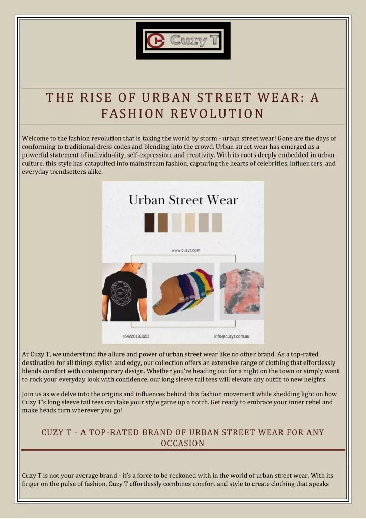 the rise of urban street wear a fashion revolution