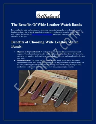 Wide Leather Watch Bands Fashionskz.com
