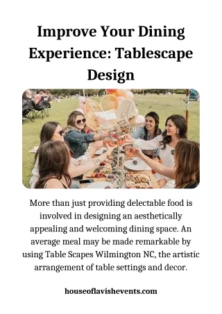 Improve Your Dining Experience: Tablescape Design