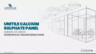 Unitile calcium sulphate panel- Raised access floor system  Unitile India
