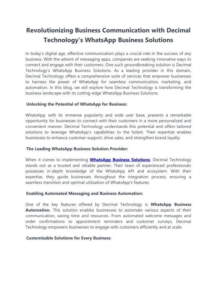 revolutionizing business communication with