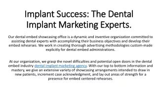 dental implant marketing agency