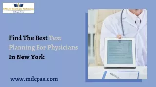find the best text planning for physicians