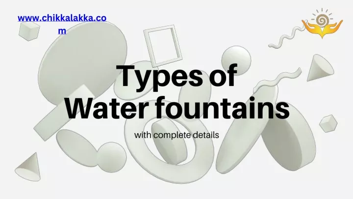 types of water fountains