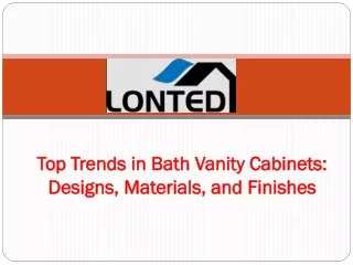 Top Trends in Bath Vanity Cabinets Lontedltd.com