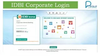 IDBI Corporate Login