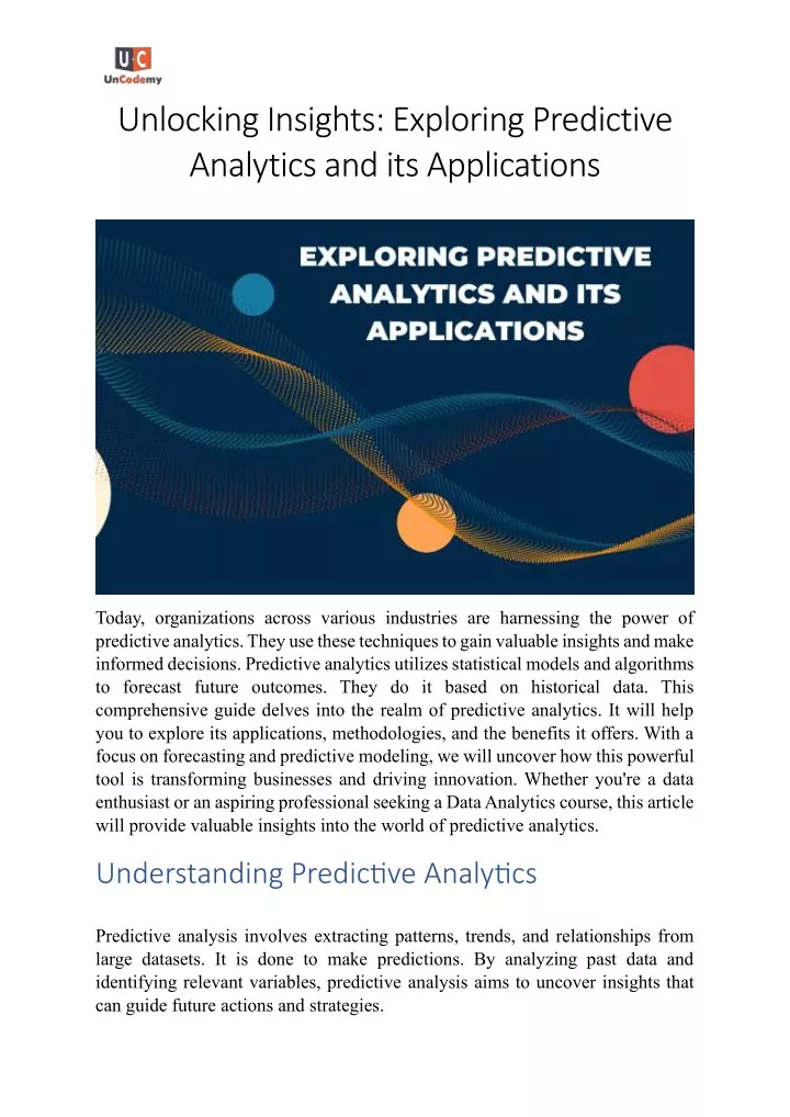 unlocking insights exploring predictive analytics