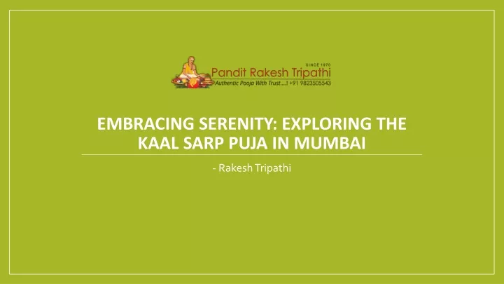 embracing serenity exploring the kaal sarp puja in mumbai