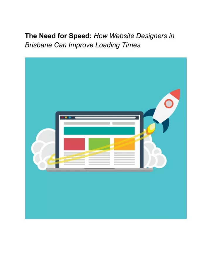 the need for speed how website designers