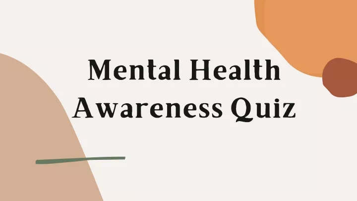 mental health awareness quiz