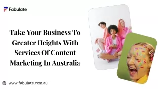 Fabulate: Unlock Business Success with Content Marketing Services in Australia