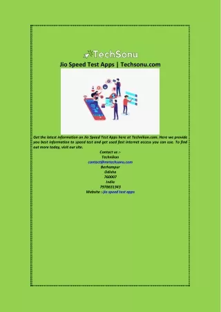 jio speed test apps techsonu com