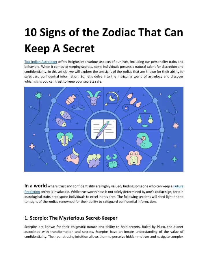 10 signs of the zodiac that can keep a secret