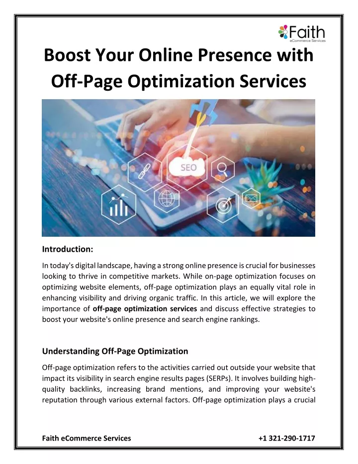 boost your online presence with off page