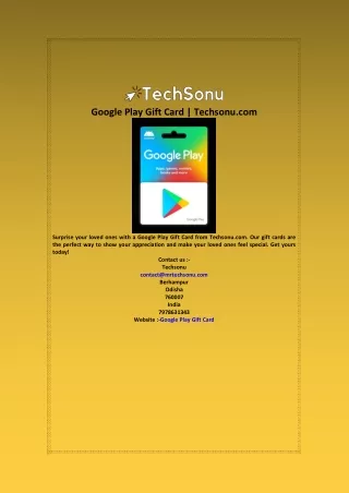google play gift card techsonu com