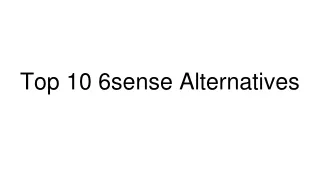 top 10 6sense alternatives