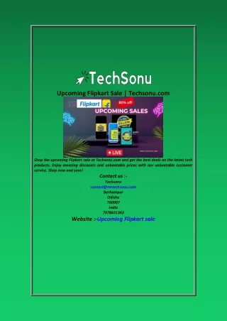upcoming flipkart sale techsonu com