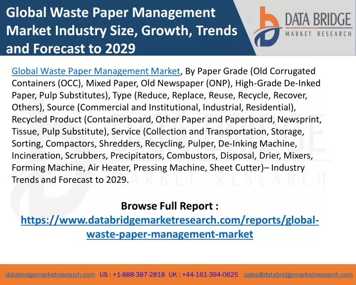 global waste paper management market industry