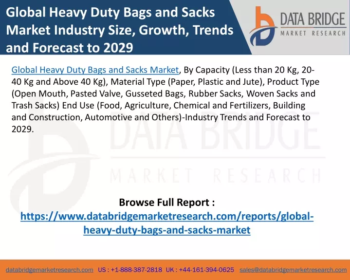 global heavy duty bags and sacks market industry