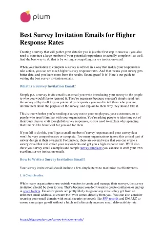 Best Survey Invitation Emails for Higher Response Rates