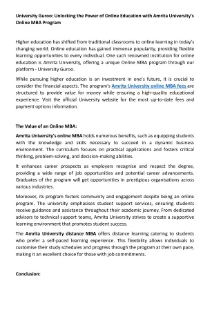 university guroo unlocking the power of online