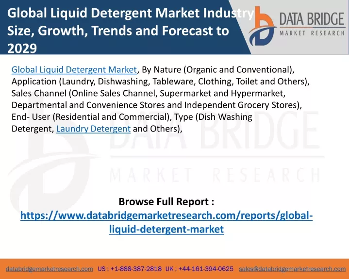 global liquid detergent market industry size