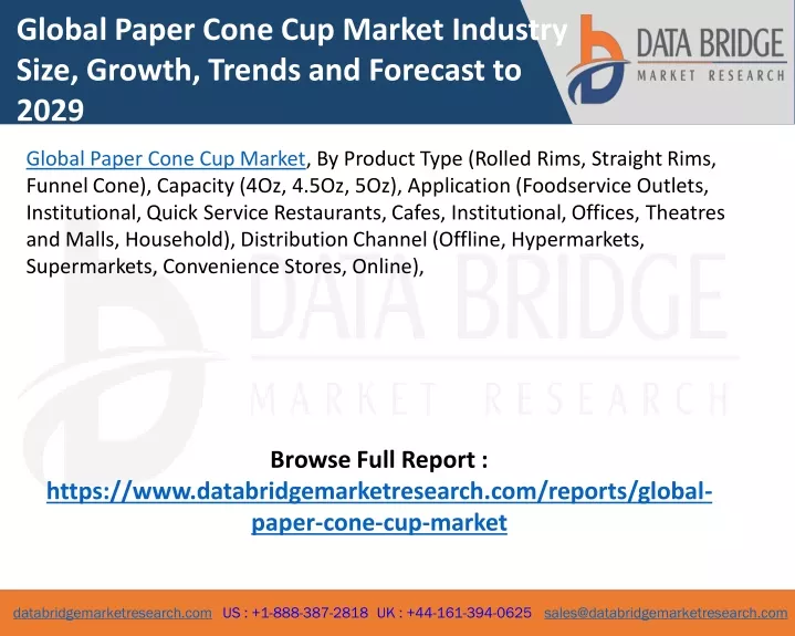 global paper cone cup market industry size growth