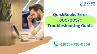 quickbooks error 80070057 troubleshooting guide