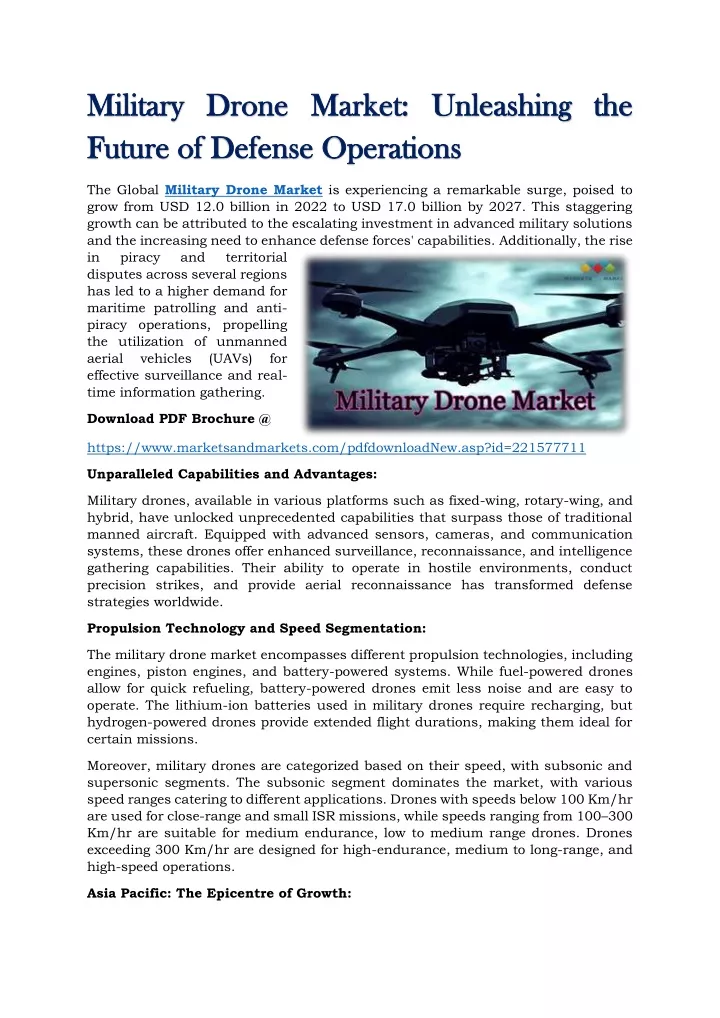 military drone market unleashing the military