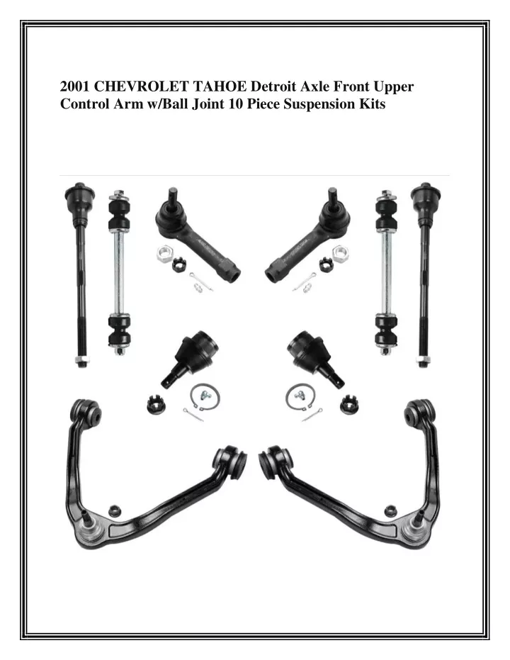 2001 chevrolet tahoe detroit axle front upper