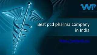 Best pcd pharma company in India