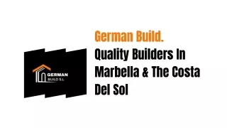 Trusted Construction company in Marbella | German Build