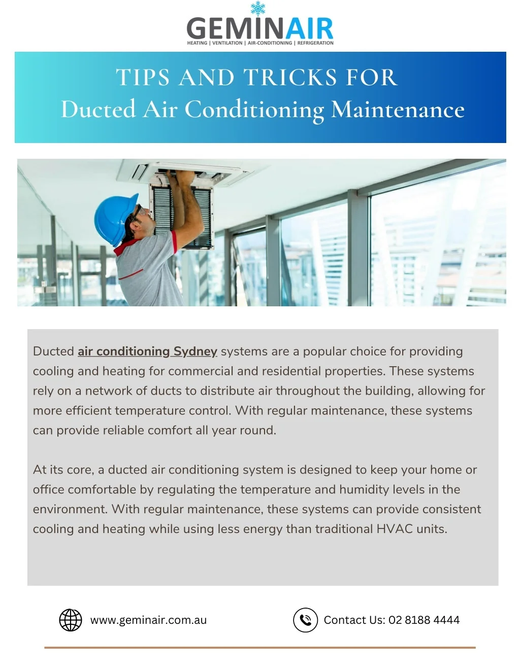 PPT - Tips And Tricks for Ducted Air Conditioning Maintenance ...
