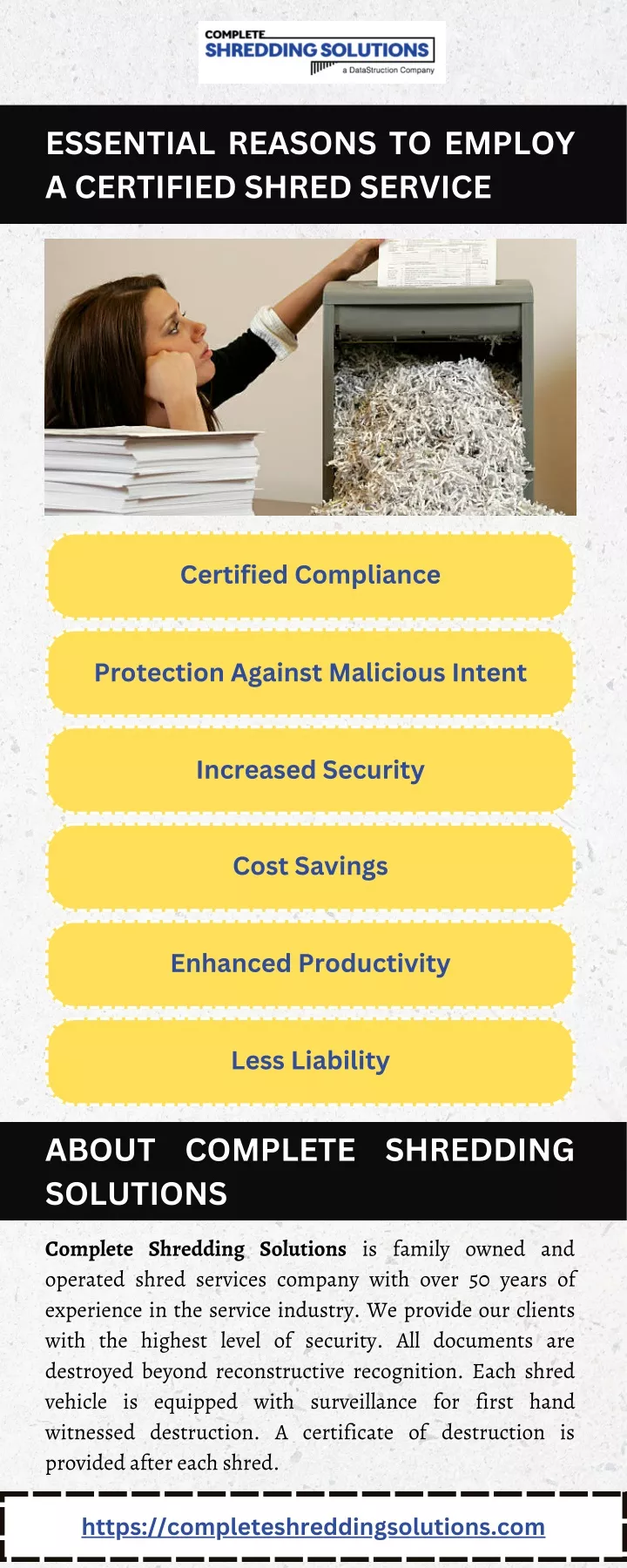essential reasons to employ a certified shred