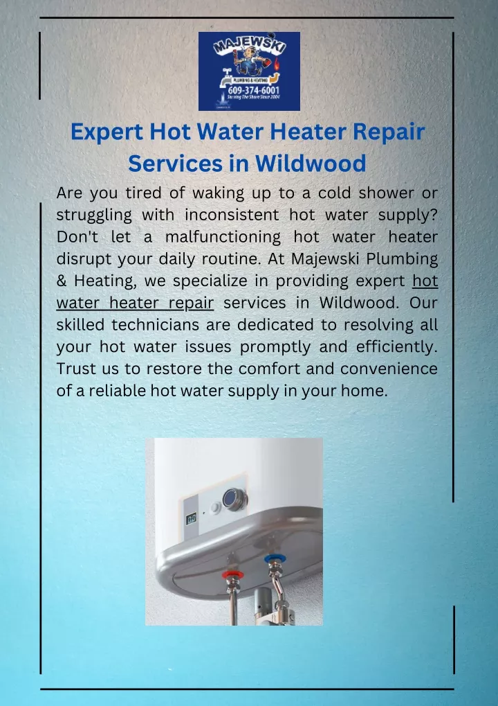 expert hot water heater repair services