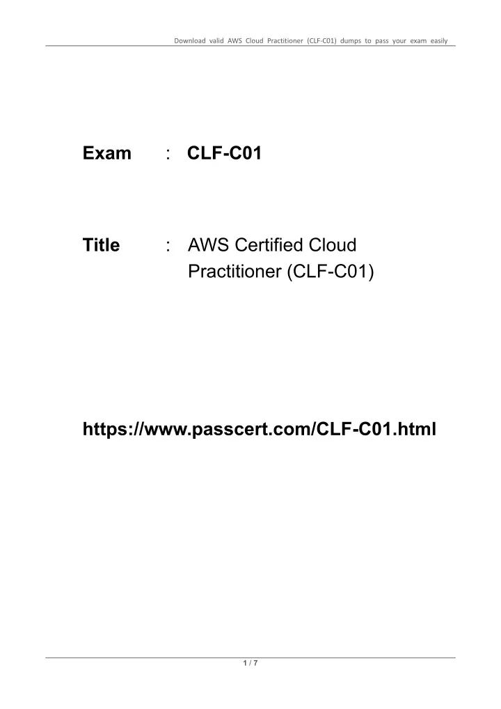 download valid aws cloud practitioner