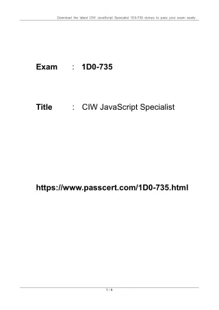 download the latest ciw javascript specialist