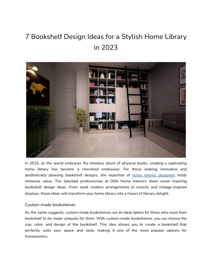 7 bookshelf design ideas for a stylish home