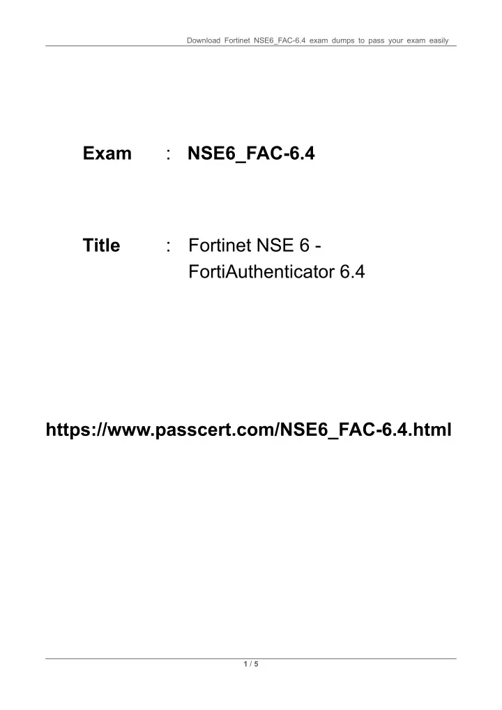 download fortinet nse6 fac 6 4 exam dumps to pass