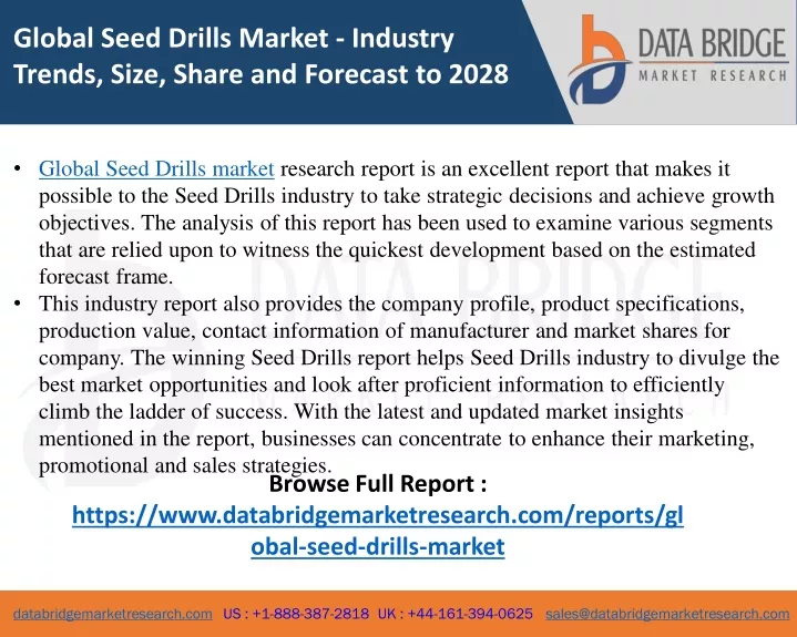 global seed drills market industry trends size