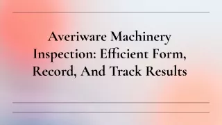 averiware machinery inspection efficient form