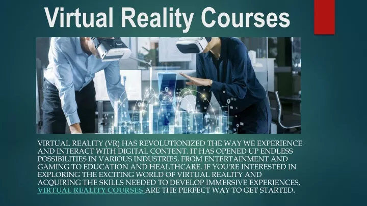 virtual reality courses