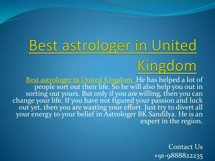 best astrologer in united kingdom