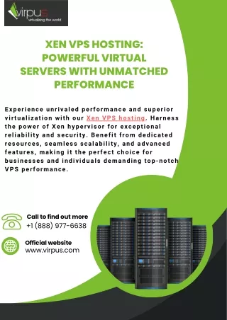Xen VPS Hosting: Powerful Virtual Servers with Unmatched Performance