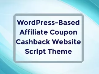 wordpress based affiliate coupon cashback website