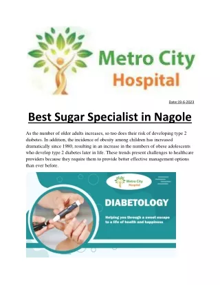 Best Diabetologist in Nagole