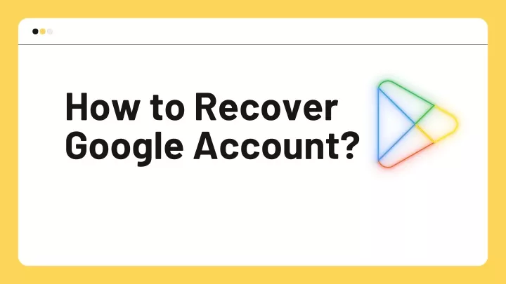how to recover google account