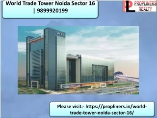 World Trade Tower Noida Sector 16 | 9899920199 office space for rent